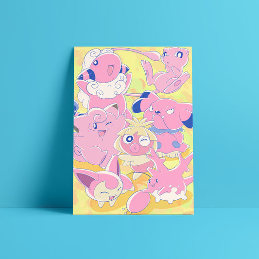 Pink PokéPals Print