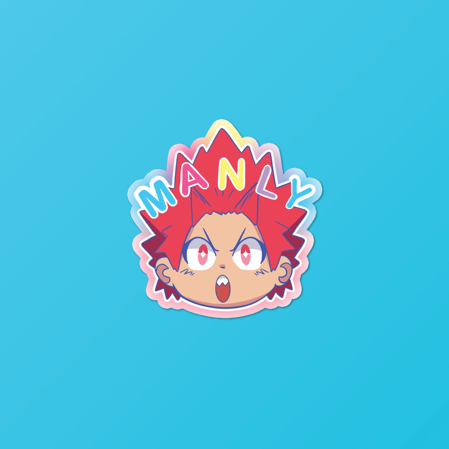 Manly Sticker