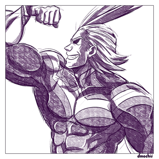 My Hero Sketch Print 9