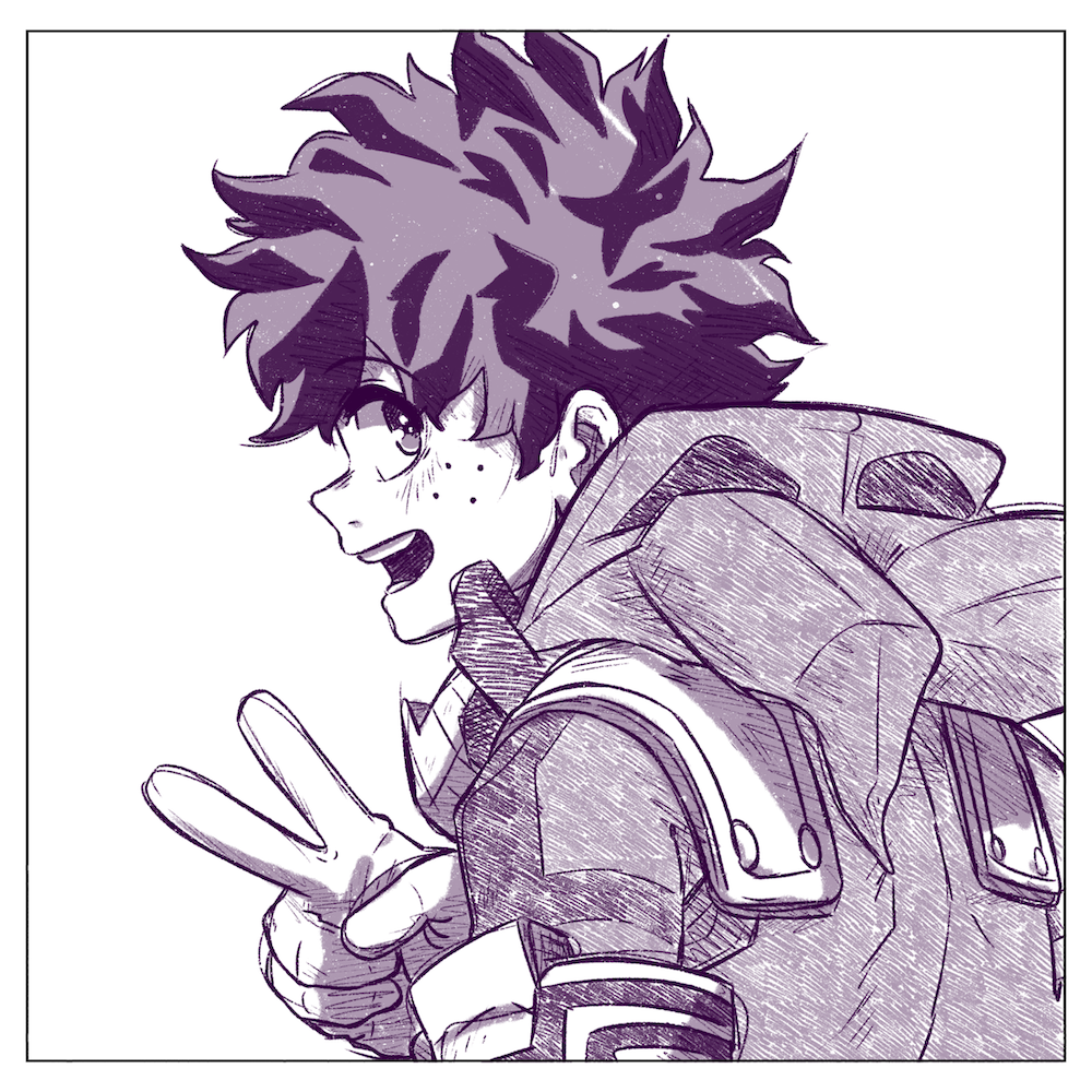 My Hero Sketch Print 4