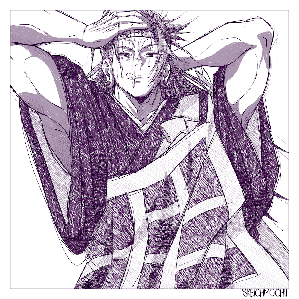 Jujutsu Sketch Print 2 V3