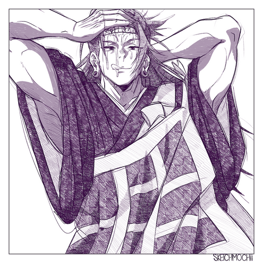 Jujutsu Sketch Print 2 V3