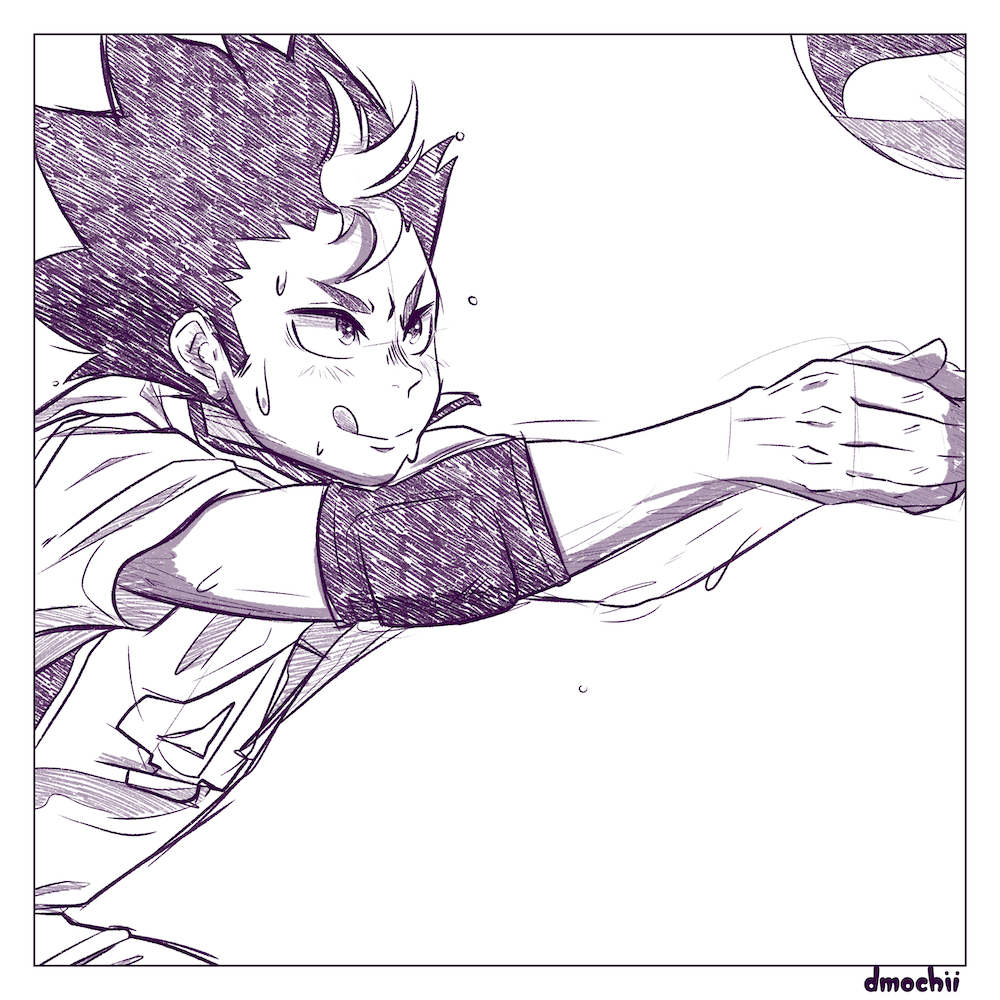 Volleyball Sketch Print 6