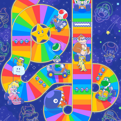 Rainbow Kart Map Print