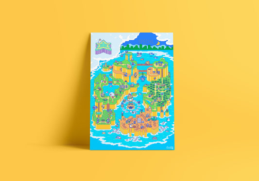 Super World Map Print