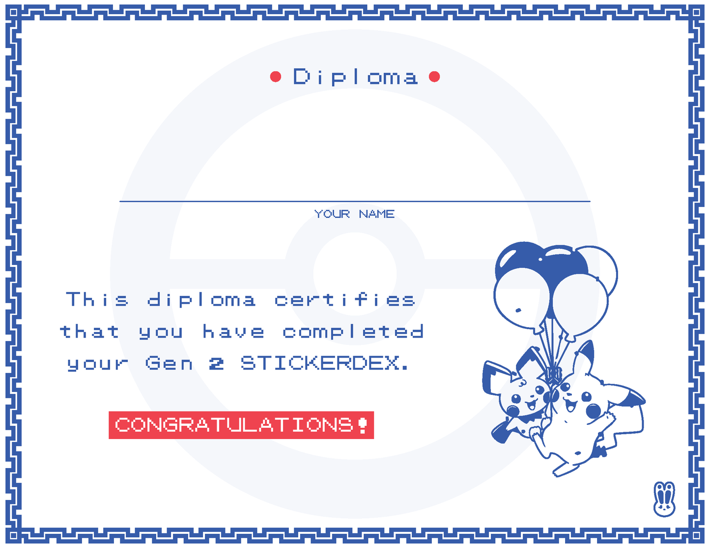Gen 2 Stickerdex Diploma