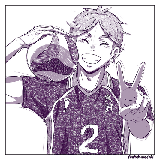 Volleyball Sketch Print 6